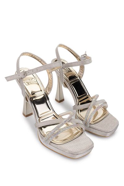 Tamer Tanca Women's Vegan Gold Heeled Shoes