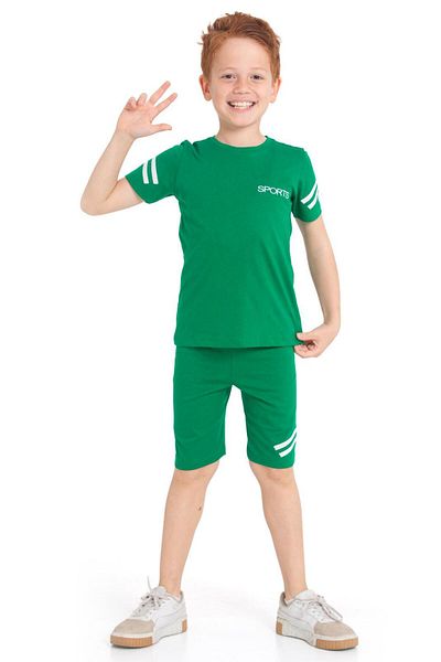 CiciTime Çocuk Modası Boy's Capri Casual Set with Summer Shorts