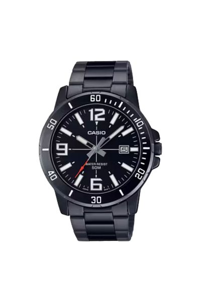 Casio ساعة كاسيو للرجال بمينا أسود تناظرية - MTP-VD01B-1BVUDF