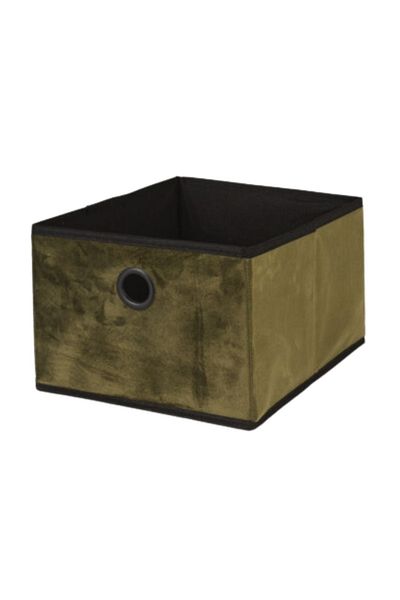 Gift Design Storage box, open, green color, 32x25x8 cm, Storage Solutions