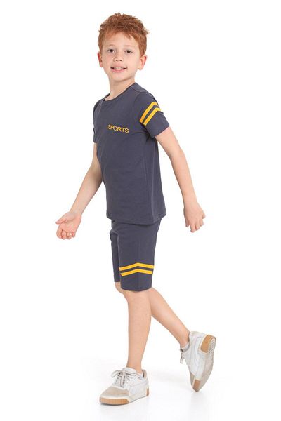 CiciTime Çocuk Modası Boy's Capri Casual Set with Summer Shorts