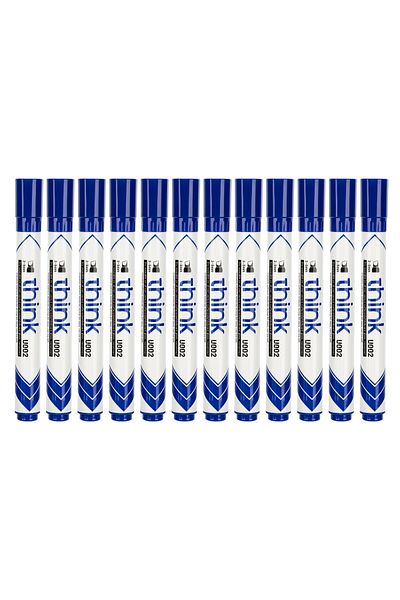 Deli Deli EU00230 Whiteboard Marker 12pcs/box– Blue – Ideal for Classroom and Office Use