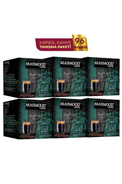Mahmood Coffee Americano Kapsül Tanışma Paketi Dolce Gusto Uyumlu Kapsül Kahve Fırsat Paketi 16 Adet X 6 Paket