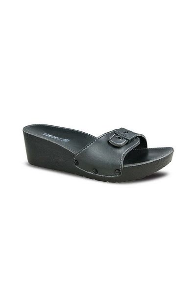 Ceyo Black Orthopedic Slippers - 9969 Mother of Pearl Model