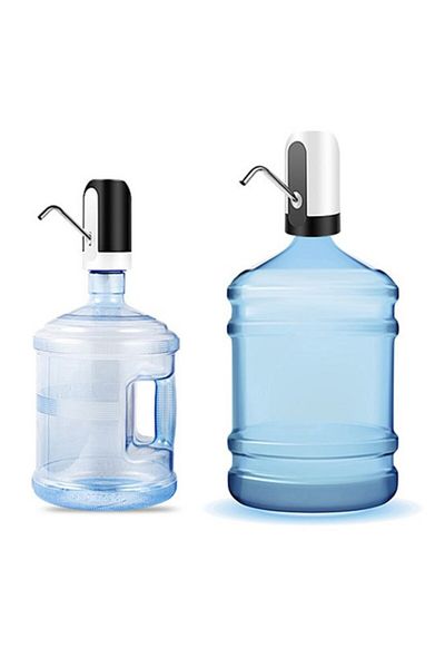 OEM Electric water bottle pump, 5W, USB charging, steel and plastic, black/white