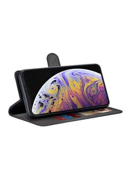 SKYDDAR INNOVATION Θήκη για iPhone XS Max, Ημερολόγιο, τύπος βιβλίου, με εσωτερικό πορτοφόλι, μαύρη, σετ αυτοκόλλητων