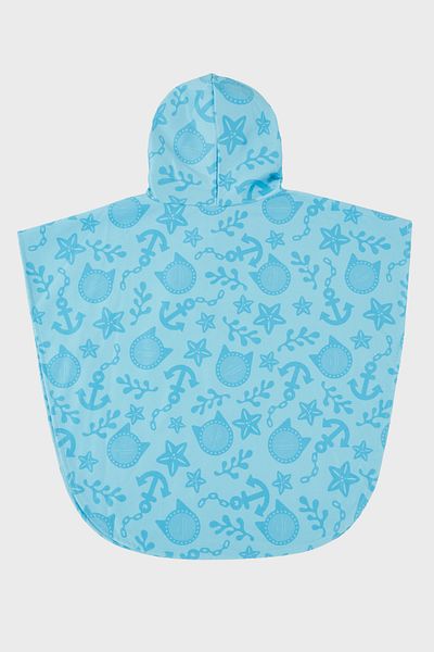 SLIPSTOP Mercat Poncho prosop cu glugă din bumbac cu model pentru protecție UV pentru fete PANCO SP2512120000