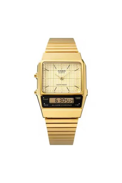 Casio ساعة كاسيو للرجال، أنالوج ورقمية، بمينا ذهبي - AQ-800EG-9ADF