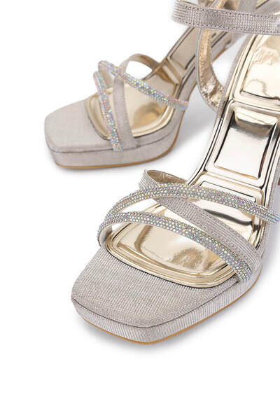 Tamer Tanca Women's Vegan Gold Heeled Shoes