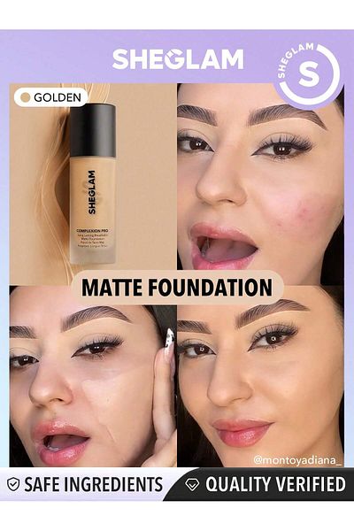SHEGLAM Complexion Pro Long Lasting Breathable Matte Foundation-Golden