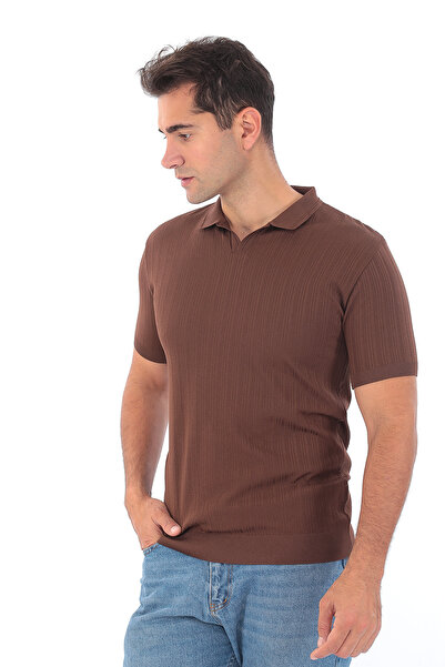 monox Tricou pentru bărbați, cu gât polo, sport, tricotaj de vară