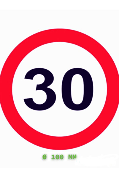 opersan HIZ LİMİT ETİKETİ 30 KM (Ø 100 MM)