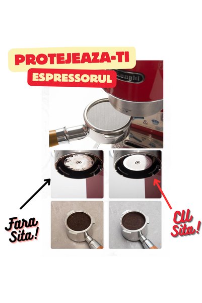 LEBLOU Sita Espresso - Barista Filtru Protecție Portafiltru Espresso - Barista, Oțel Inoxidabil, 51 Mm