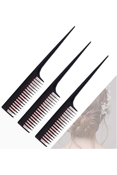 COOYA 3-Piece Styling Pomade Polishing Comb, Sharp Tail, Tool Structure Comb, Picking Comb