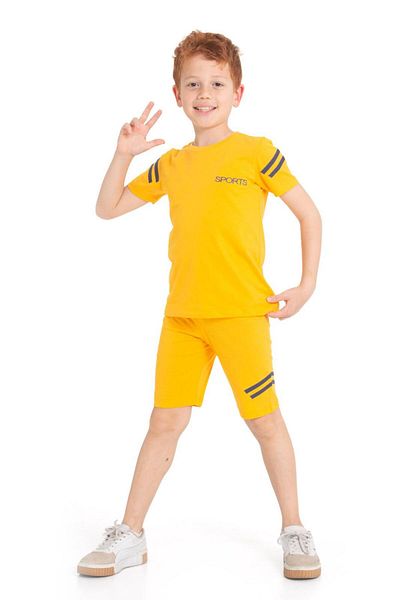 CiciTime Çocuk Modası Boy's Capri Casual Set with Summer Shorts