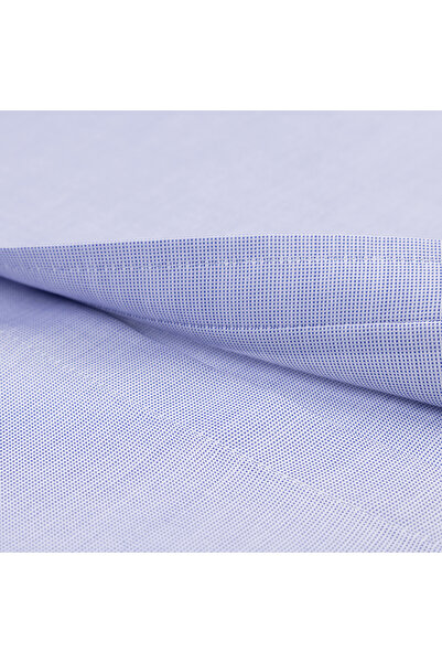 Germirli Mavi Mikro Desenli Exclusive Klasik Yaka Tailor Fit Pamuk Gömlek
