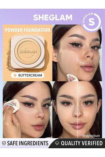 SHEGLAM Skin-Focus High Coverage Powder Foundation-Buttercream