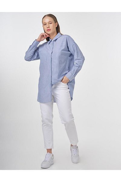 Kayra Μονή τσέπη Basic Tunic Blue