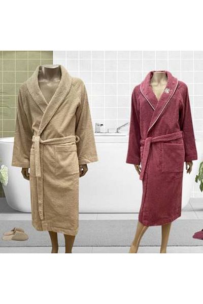 Canon Cannon Luxury Cotton Couples Bathrobe Set - 14 Pieces, Multicolor