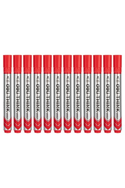 Deli Deli EU00240 Whiteboard Marker Red 12pcs/box– ideal for office and classroom whiteboards