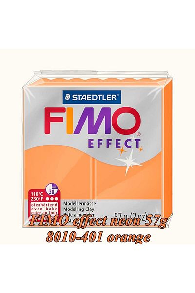 Bafimo FIMO Effect Modeling Clay 57g Neon Orange Neon