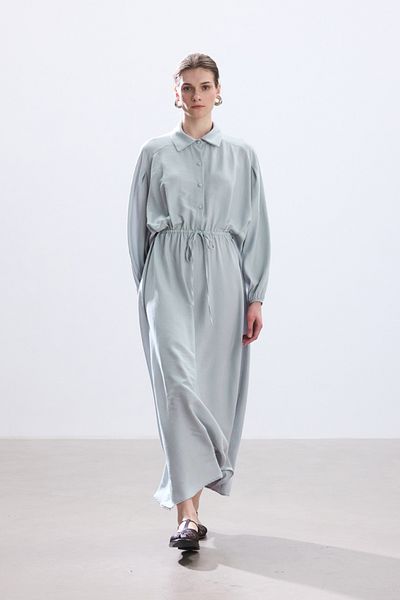 BE BLUE Pastel Blue Waist Tight Dress