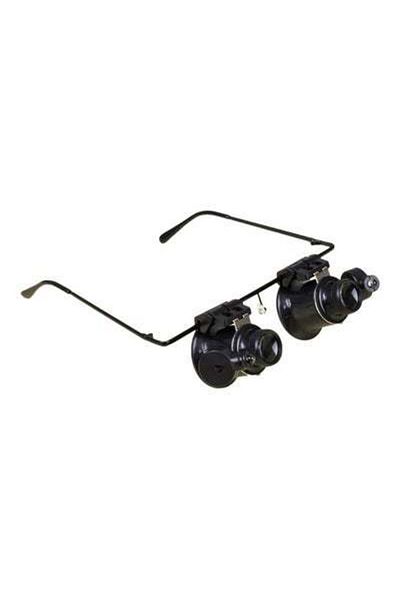 HALAMODO 20X Glasses Type Magnifier Watch Repair Tool With Two LED Lights