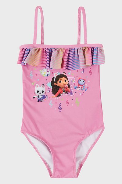 SLIPSTOP Gaby Patterned Ruffle Quick-Drying Girl's Swimsuit Swimsuit Sm2512120000
