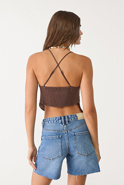 Stradivarius Embroidered strappy top