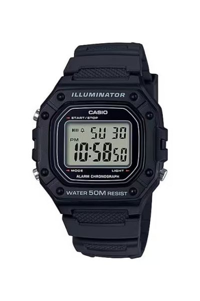 Casio ساعة كاسيو الرقمية للرجال بمينا رمادي - W-218H-1AVDF