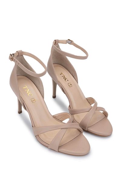 Tamer Tanca Women's Vegan Beige Heeled Shoes