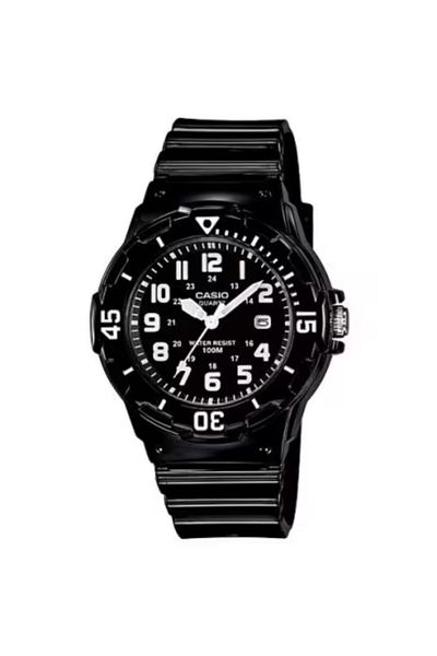 Casio ساعة كاسيو النسائية التناظرية ذات الميناء الأسود - LRW-200H-1B