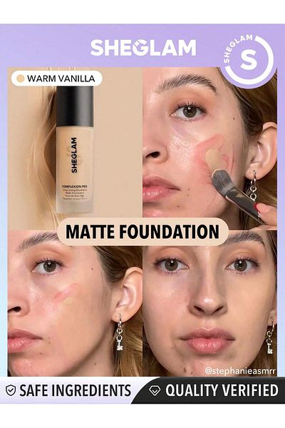 SHEGLAM Complexion Pro Long Lasting Breathable Matte Foundation-Warm Vanilla