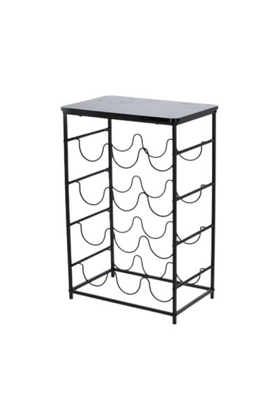 Gift Design Wine rack for 12 bottles, metal, 46x26x60 cm, gray
