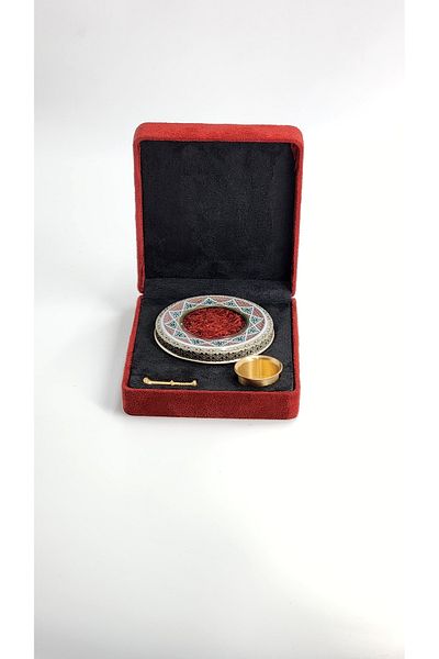salman saffron Super Negin Safron 10 gm in Velvet Gift Box with props - Box Size 155x130x45 mm