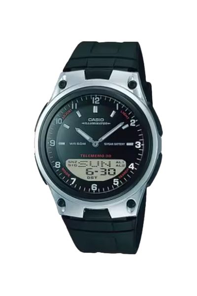 Casio ساعة كاسيو للرجال، أنالوج ورقمية، بمينا أسود - AW-80-1A