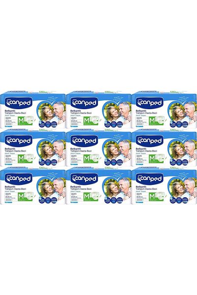 Canped Patient Diapers Adult with Waistband Polyethylene M-medium Size 270 Pieces