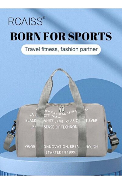 ROAISS Unisex Gym Duffel Bag Printing Lightweight Waterproof Multipurpose Large Capacity Outdoor Luggage Ha