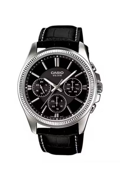 Casio ساعة كاسيو للرجال بمينا أسود تناظرية - MTP-1375L-1A