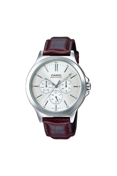 Casio ساعة كاسيو للرجال بمينا أبيض تناظرية - MTP-V300L-7AUDF
