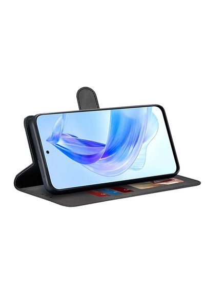 SKYDDAR INNOVATION Case for Honor 90 Lite, Diary Book, book type, with Inner Wallet, Black, sticker set
