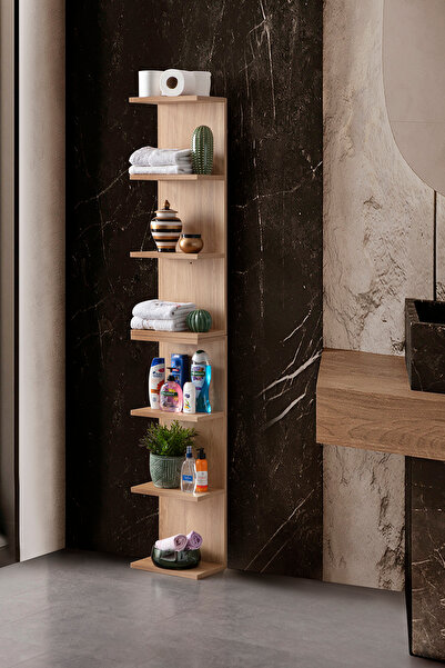 benim odam Diva Duvara Monte Duvar Rafı Çok Amaçlı Raf (2 Adet) (Ebru)