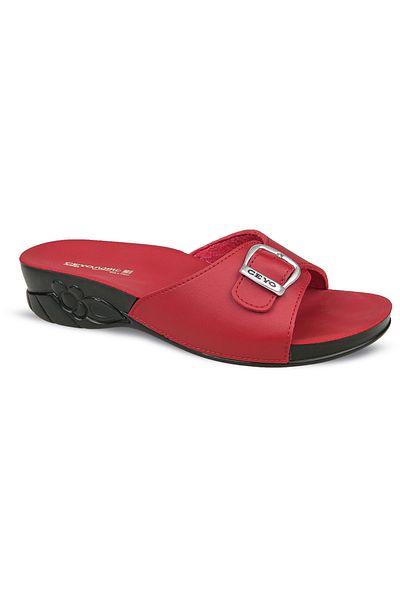 Ceyo Flora-6 Red Orthopedic Slippers & Sandals