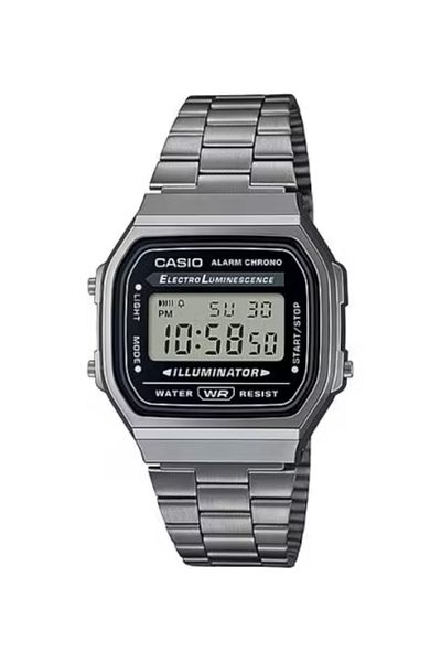 Casio ساعة كاسيو الرقمية للجنسين بمينا رمادي - A168WGG-1ADF