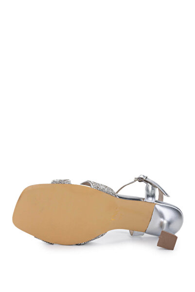 Tamer Tanca Women's Genuine Leather Lame Heeled Shoes