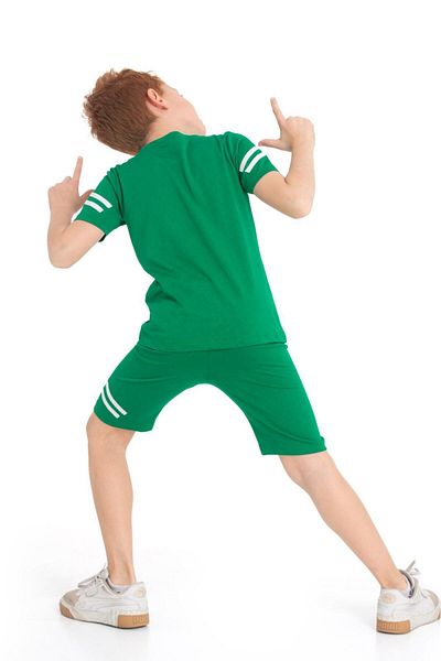 CiciTime Çocuk Modası Boy's Capri Casual Set with Summer Shorts
