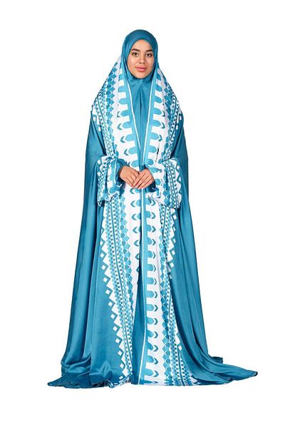 Sabr 'Manama' Prayer Dress, Blue, 170cm, S-M