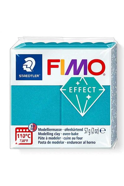 Bafimo FIMO Effect Modeling Clay 57g Turquoise Blue Metallic