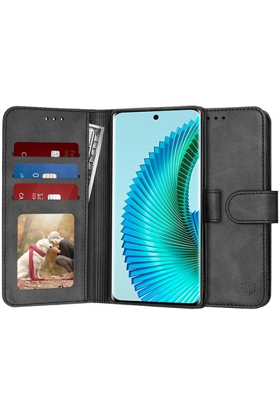SKYDDAR INNOVATION Case for Honor Magic6 Lite, Diary Book, book type, with Inner Wallet, Black, sticker set