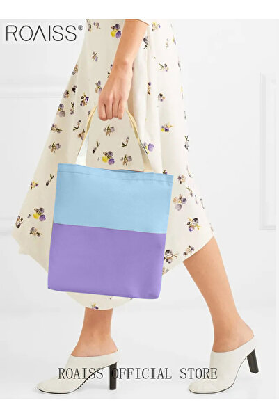 ROAISS 5 Pcs Letter Graphic Colorblock Backpack Set Cute Sweet Large Capacity School Bag Shoulder Totes Pen